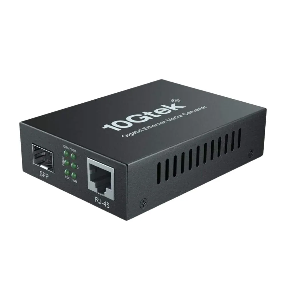 10Gtek Gigabit Ethernet Fibre Media Converter Set Hire
