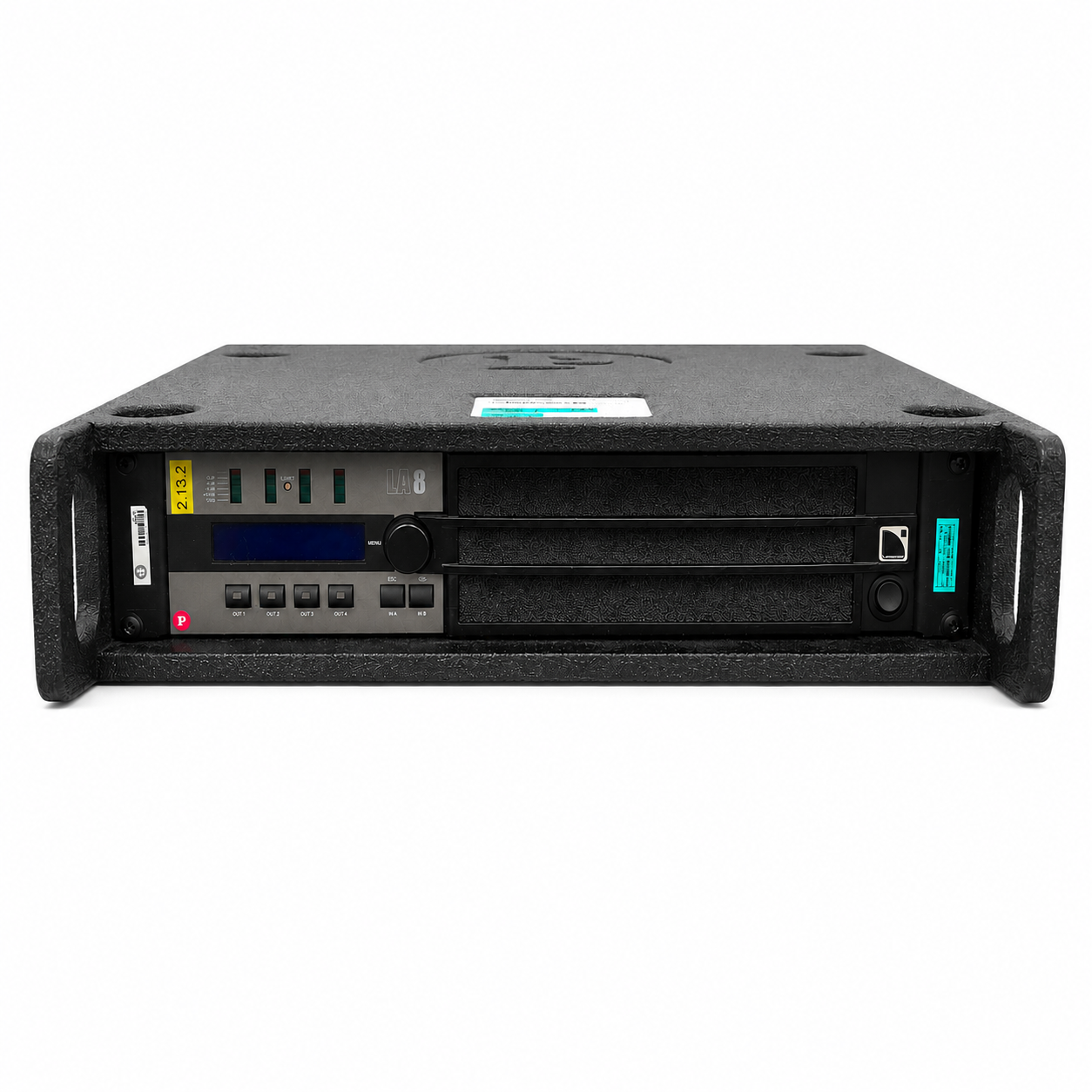 The L-ACOUSTICS LA8 is a powerful 4-channel amplified controller designed to drive a wide range of L-ACOUSTICS enclosures with precision and reliability. With 1800 W per channel at 4Ω, the LA8 is ideal for large-scale events including concerts, festivals, corporate productions, and touring applications.